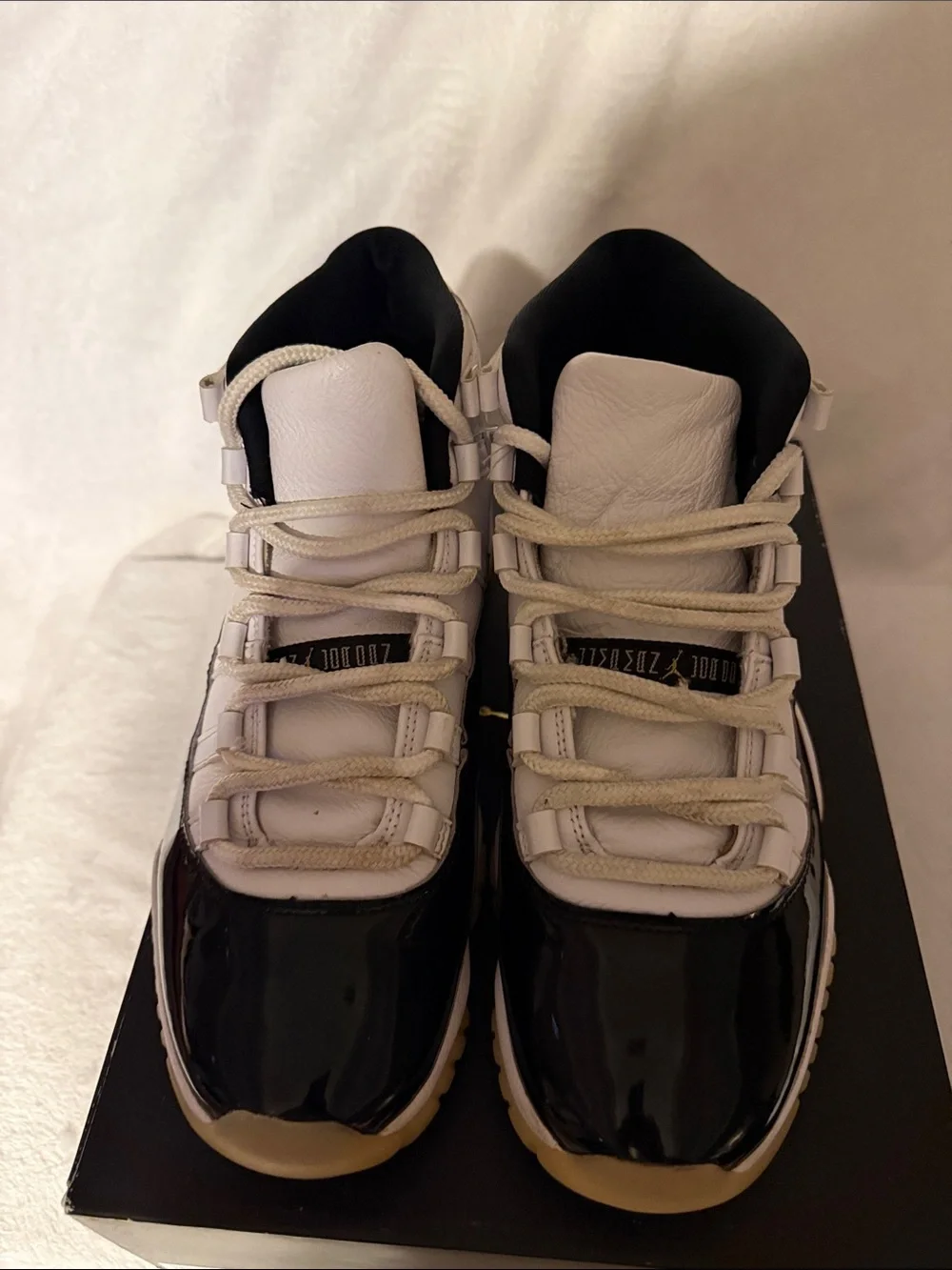 2023 Jordan 11 Retro DMP Gratitude High-Top Sneakers in White, Black & Gum